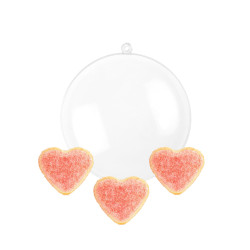 Boule de Noël Délices Coeur Rose