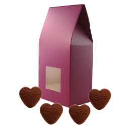Grand Etui Sablés Chocolat Coeur