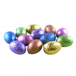 Oeufs Pâques Chocolat sous alu.