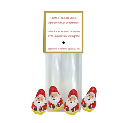 Sachet Cavalier Pères Noël Chocolat Praliné