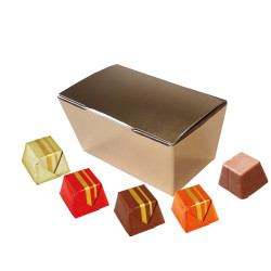 Mini Ballotin Carrés Chocolat Praliné 4 Saveurs