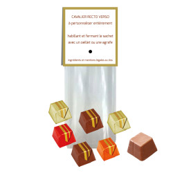 Sachet Cavalier Carrés Chocolat Praliné