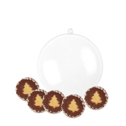 Boule de Noël Sablés Chocolat Sapin Vanille