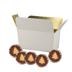 Ballotin Moyen Sablés Chocolat Sapin Vanille