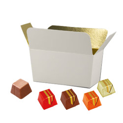 Ballotin Moyen Carrés Chocolat Praliné
