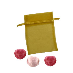 Sachet Organdi PM Bonbons Fruits Coeurs