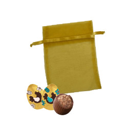 Sachet Organdi PM Oeufs Chocolat Fourrés Praliné
