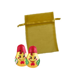 Sachet Organdi PM Poulettes Chocolat Fourrés Praliné