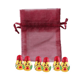 Sachet Organdi GM Poulettes Chocolat Fourrés Praliné